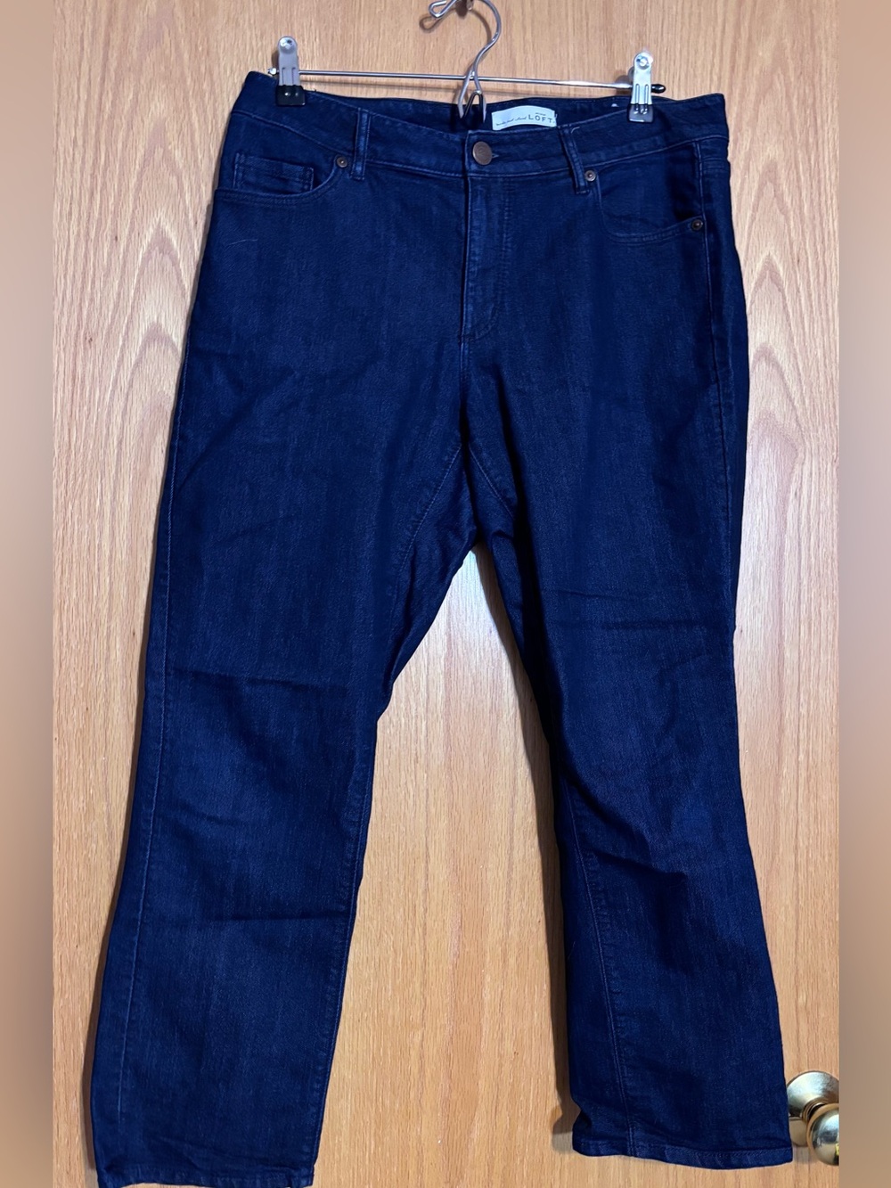 Loft Dark Indigo Curvy Kick Crop Jeans
